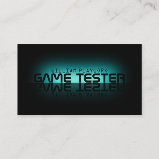 Mirror-effect modern futuristisch visitekaartje (Voorkant)