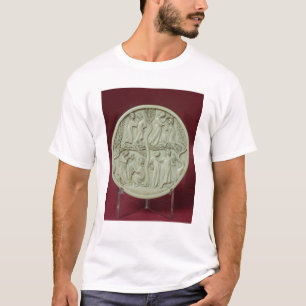 Mirror-hoesje met courante scènes, c.1320-30 t-shirt
