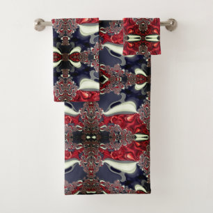 Mirror image generating repeated shape, over white