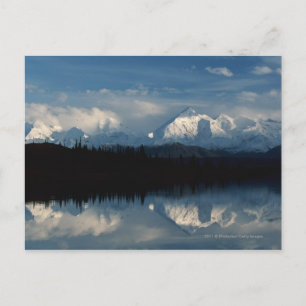 Mirror Lake Horizon met Forest & Snowy Mountains Briefkaart