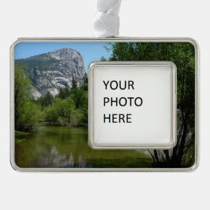 Mirror Lake I in Yosemite National Park Verzilverd Kader Ornament