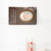 Mirror Lijst Lelies foto in liefdevolle herinneri Spandoek (Insitu)