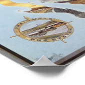 "Mirror Map of America" - Landmarks van Natuur Poster (Hoek)