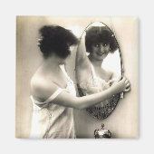 Mirror Mirror  Erotica Pre Code Pin-Up Girl Magneet (Voorkant)