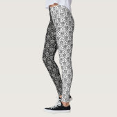 Mirror Opposites Black en White Damask Leggings (Links)