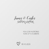 Mirror Wedding Welkom Decal Receptie Signage (Vel)