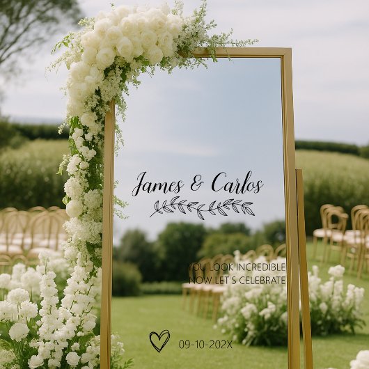 Mirror Wedding Welkom Decal Receptie Signage