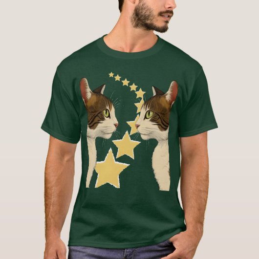 Mirrored Cats  T-shirt (Voorkant)