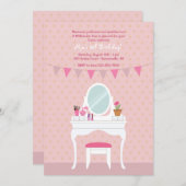 Mirrored Chest Spa Party Invitation Kaart (Voorkant / Achterkant)
