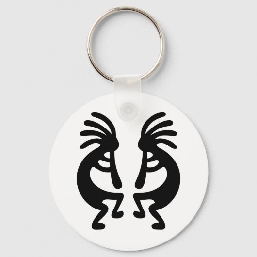 Mirrored Kokopelli Sleutelhanger (Voorkant)