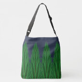 Mirrored Pines Midnight Crossbody Bag (2 Sizes) Crossbody Tas (Achterkant)