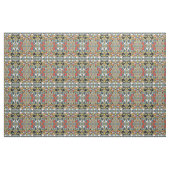 Mirrored Red Foxes en Hearts Pattern Stof (Yard (91,4 cm))