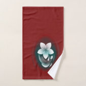 Mirroring witte bloem bad handdoek (Handdoek)