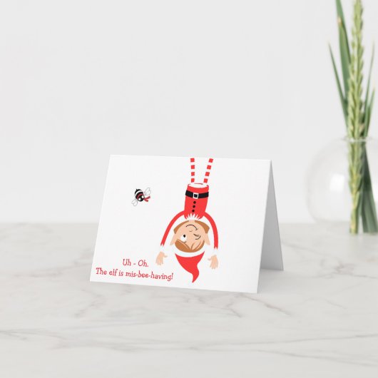 Mis-Bee-Having Elf Holiday Note Cards (Devant)
