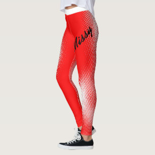 Mis in Grote Tekst met het Patroon van het Punt op Leggings
