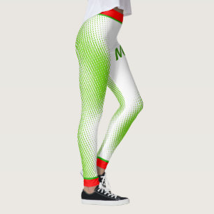 Mis in Grote Tekst met het Patroon van het Punt op Leggings