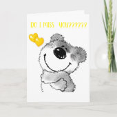 MIS JE ***KNUFFELS EN KUSSEN*** EN IK MIS **JE** KAART (Voorkant)