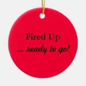 Mis le feu prêt à aller ornement rouge (Devant)