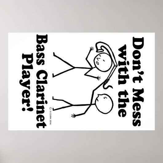 Mis niet met de Bass Clarinet Player Poster (Voorkant)