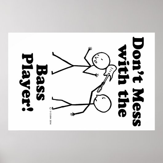 Mis niet met de Bass Player Poster (Voorkant)