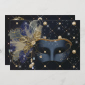 Mis Quince Anos, Invitations Masquerade Party (Devant / Derrière)