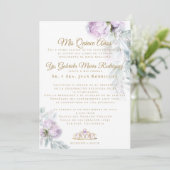 Mis Quince Años Modernos Uitnodiging (Staand voorkant)