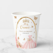 Mis Quince Boho Floral Blush Pink Quinceanera Papieren Bekers (Voorkant)