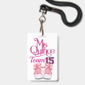 Mis Quince Équipe 15  Badge - Voir au verso (Avant avec lanière)