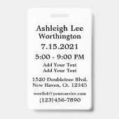 Mis Quince Équipe 15  Badge - Voir au verso (Arrière)