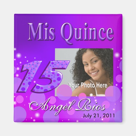 Mis Quince I Photo Party Magnet (Devant)