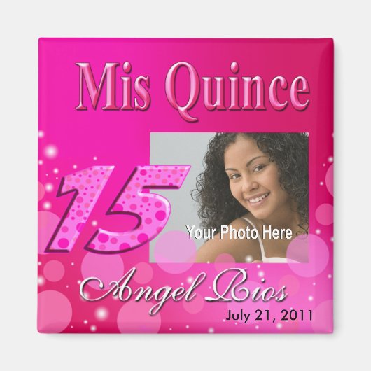 Mis Quince I Photo Party Magnet (Devant)