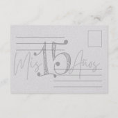 Mis Quince Merci Note Noir et Blanc (Dos)