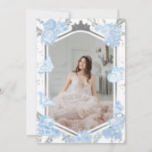 Mis Quince Photo Invitation Espagnol Dusty Blue (Dos)