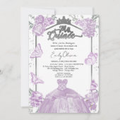 Mis Quince Photo Invitation Espagnol Lavande (Devant)