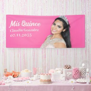 Mis Quince Quinceañera 15e verjaardag aangepaste f Spandoek