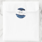 Mis Quince, Spaans, Blauw en Roos Gouden Agaat Ronde Sticker (Tas)