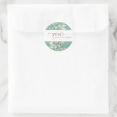 Mis Quince, Spaans, Groen Glitter en Groen Ronde Sticker (Tas)