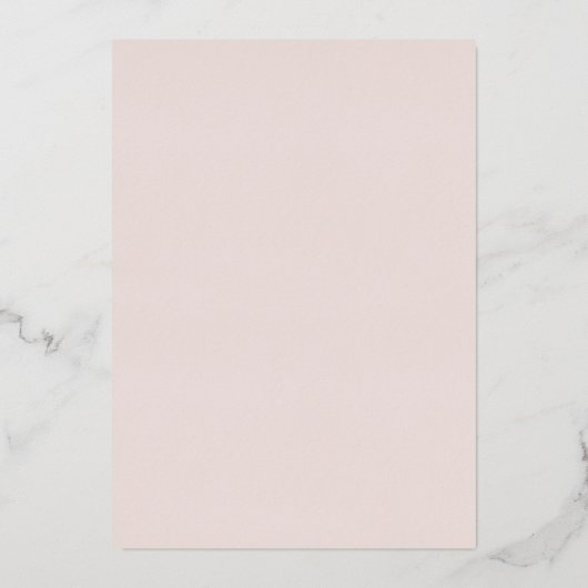 Mis Quince Winter Snowflake Blush Quinceanera Folie Uitnodiging (Achterkant)