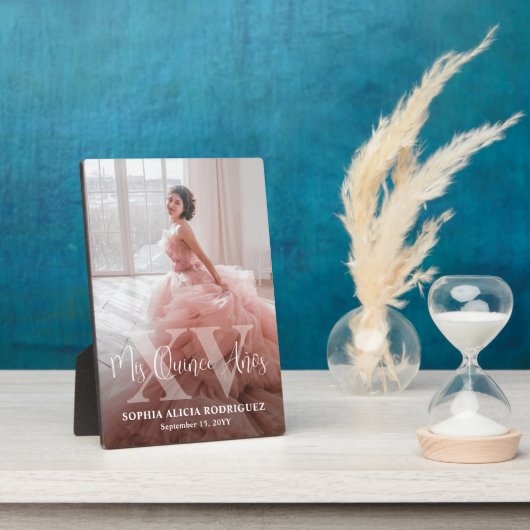 Mis XV Años Quinceañera Photo 15th Birthday Fotoplaat (Zijkant)