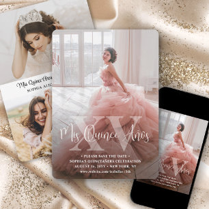 Mis XV Moderne Quinceañera 4 Foto 15e Verjaardag Save The Date