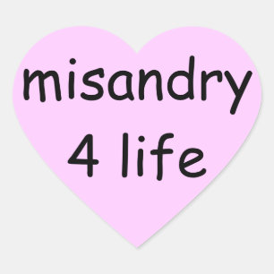 Misandry 4 leven hart sticker