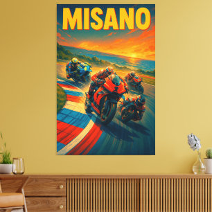 Misano World Circuit Marco Simoncelli MotoGP Itali Canvas Afdruk
