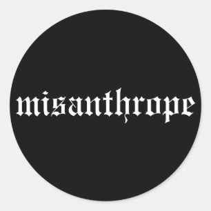 Misanthrope Black en White Sticker