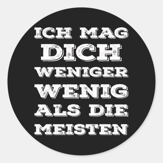 Misanthrope Introverte ik hou van jou Ronde Sticker (Voorkant)