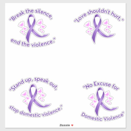 Misbruik en Huiselijk Geweld Sticker Set (Vel)