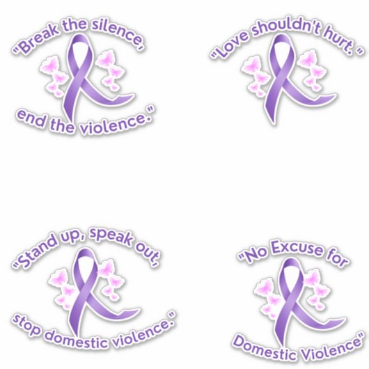 Misbruik en Huiselijk Geweld Sticker Set (Voorkant)