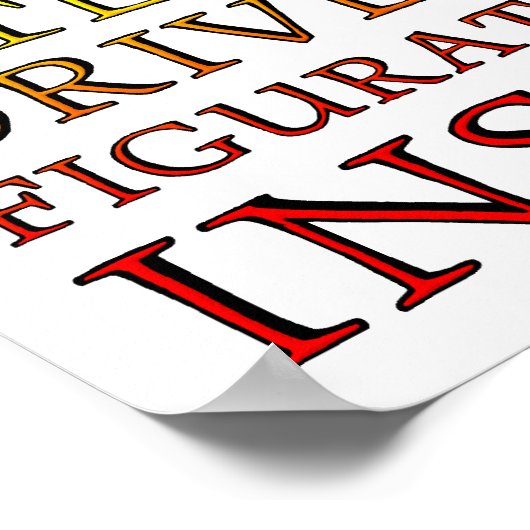 Misbruik van Letterlijk Grappige Poster (Hoek)