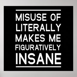 Misbruik van letterlijk poster