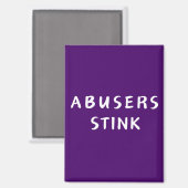 Misbruikers Stink - magneet (Voorkant / Achterkant)