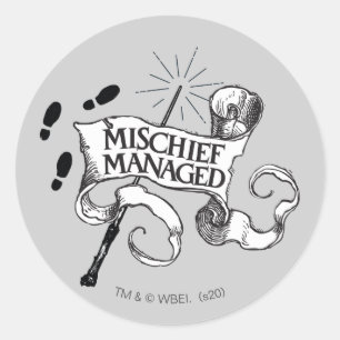 Mischief beheerd ronde sticker